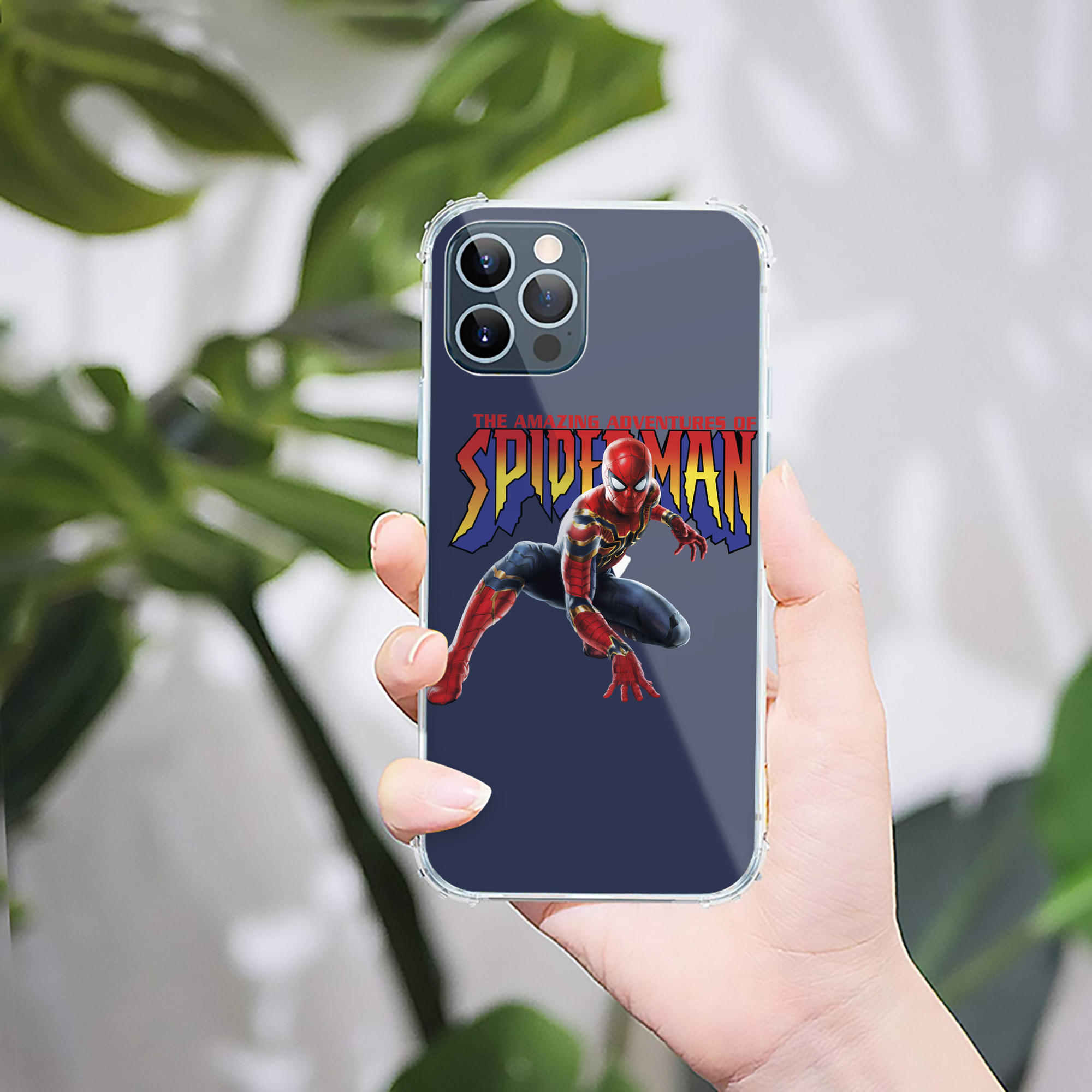 （画像用） Spider Man スパイダーマン 【iPhone 12シリーズ対応】透明スマホケース（クリアソフトケース）